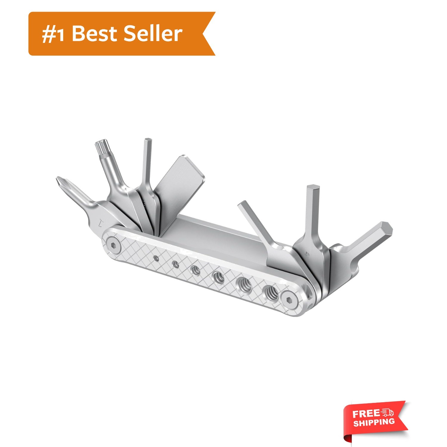 Folding Tool Set with Screwdrivers and Hex Key Wrenches, Seven Functional Too…