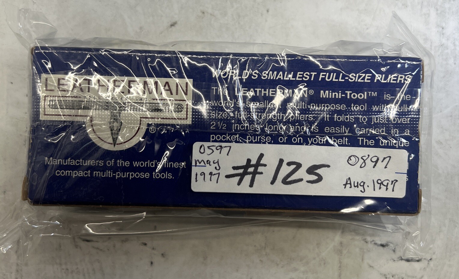 Leatherman The Original 1997 Mini-Tool New in Box Rare Retired New NOS Read