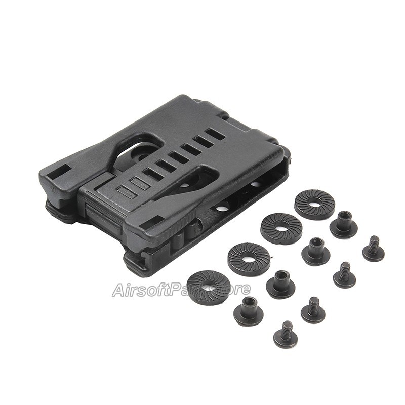 4pcs EDC Belt Clip Gear Multi Function K Sheath Kydex Scabbard Waist Clamp Black