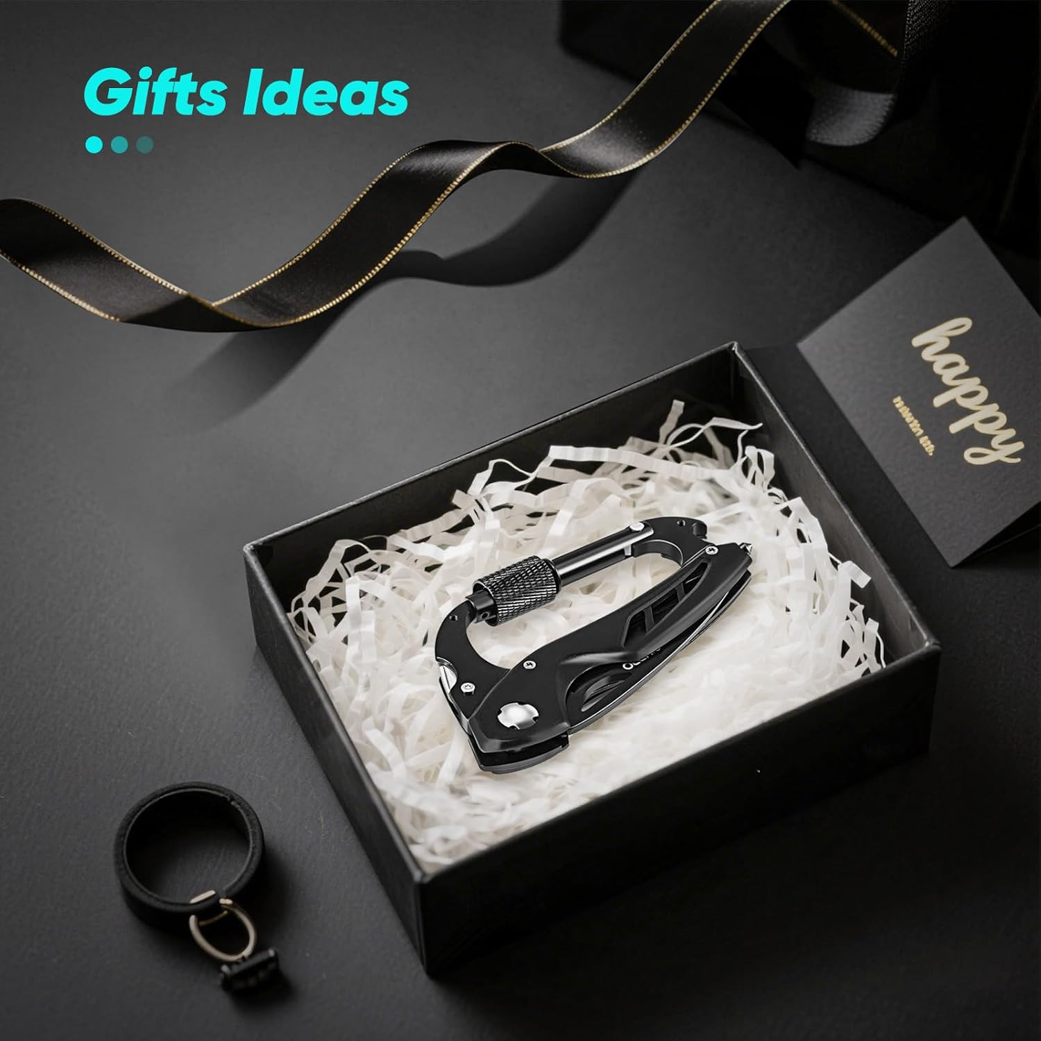 Multitool Carabiner Knife, Pocket Knife for Men with Bottle Opener, Window Break
