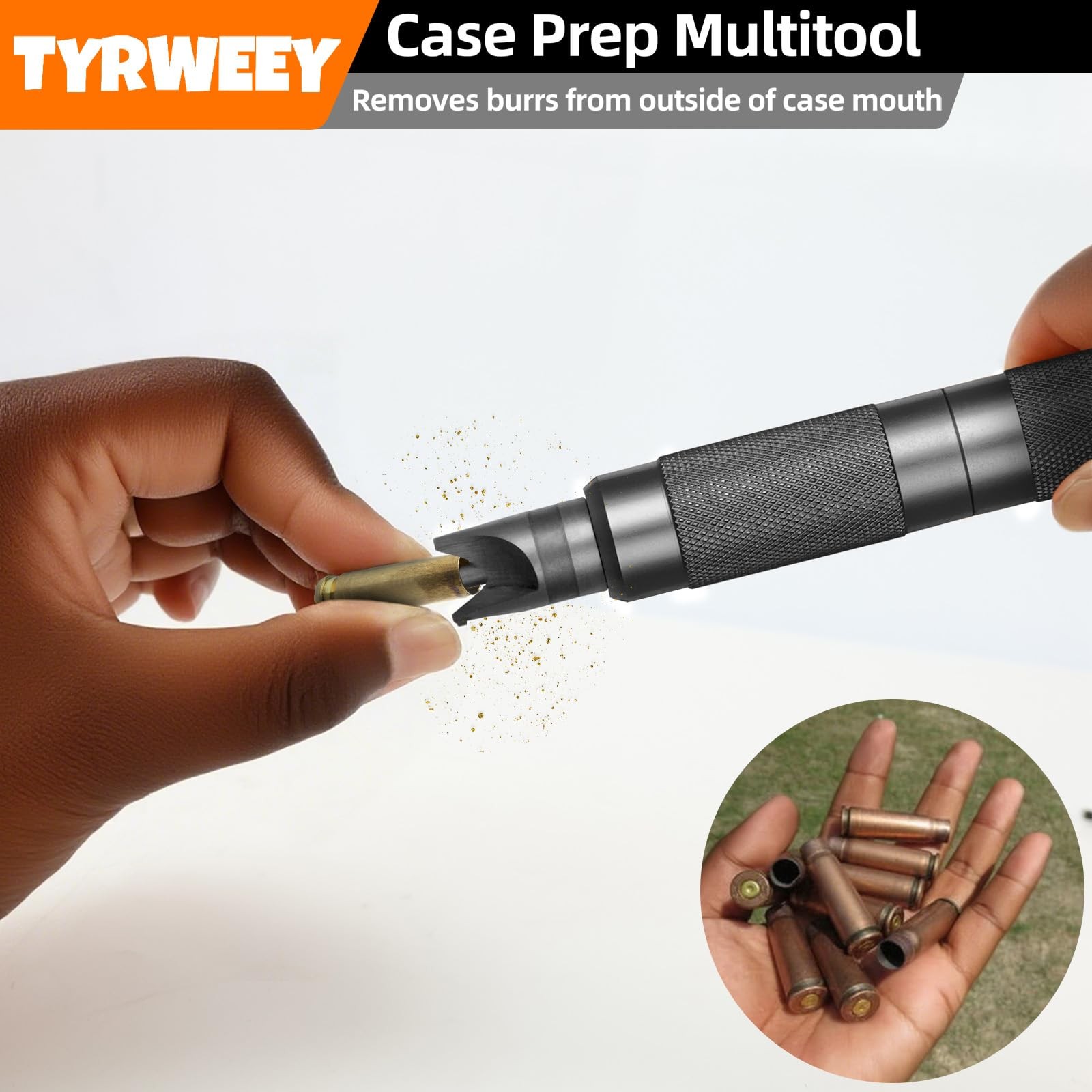 TYRWEEY Case Prep Multitool, Chamfer Deburring Tools for Black