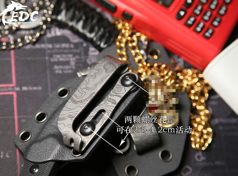 EDC Titanium Alloy Knife Back Clip Pocket Clip Tactical Outdoor Pocket Survival