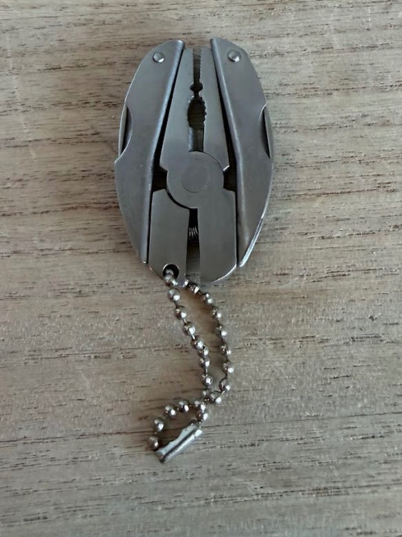 Mini Stainless Steel Keychain Multi Tool Pliers Knife Screwdriver File- Compact