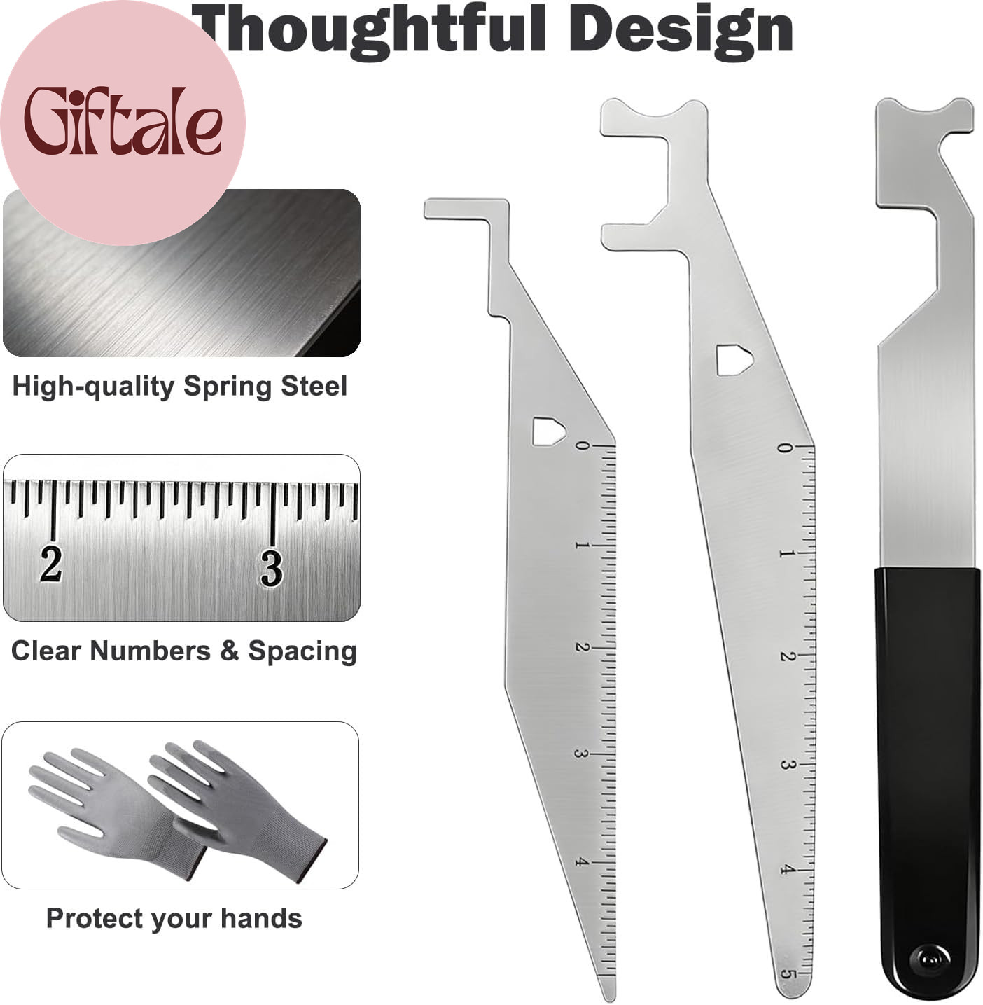 Firefighters’ Door Opening Tools Multi-Purpose Kit,3 Pcs Spring Steel Pry Set,Do