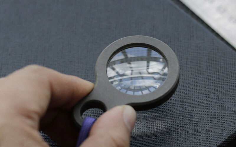 Outdoor Survival Portable Titanium Alloy Glass Magnifying Glass EDC Tools Gifts