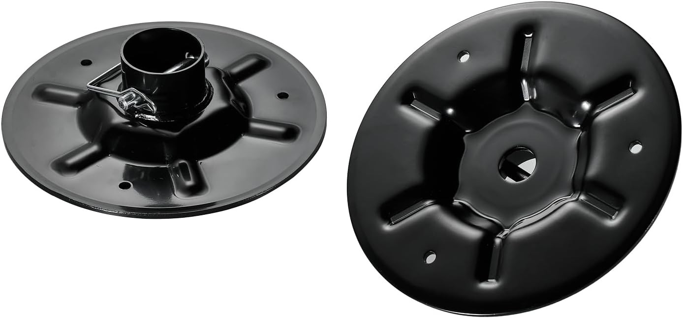 Qty (2) 377962 Replacement Rear Jack Foot Pad with Attachment Pins,9″ Diamete…