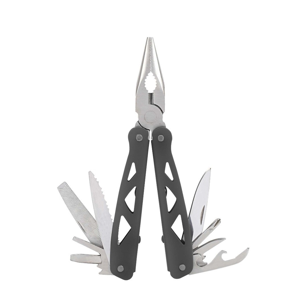 Ozark Trail Multi-Tool with Sheath Silver 12-in-1 Pliers Wire Cutter Knife Saw