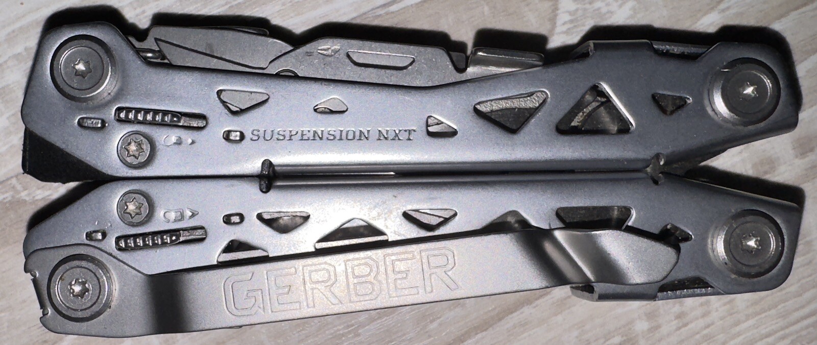 Used Grey Gerber Suspension NXT Multi-Tool Plier Scissor knife Ruler Screwdriver