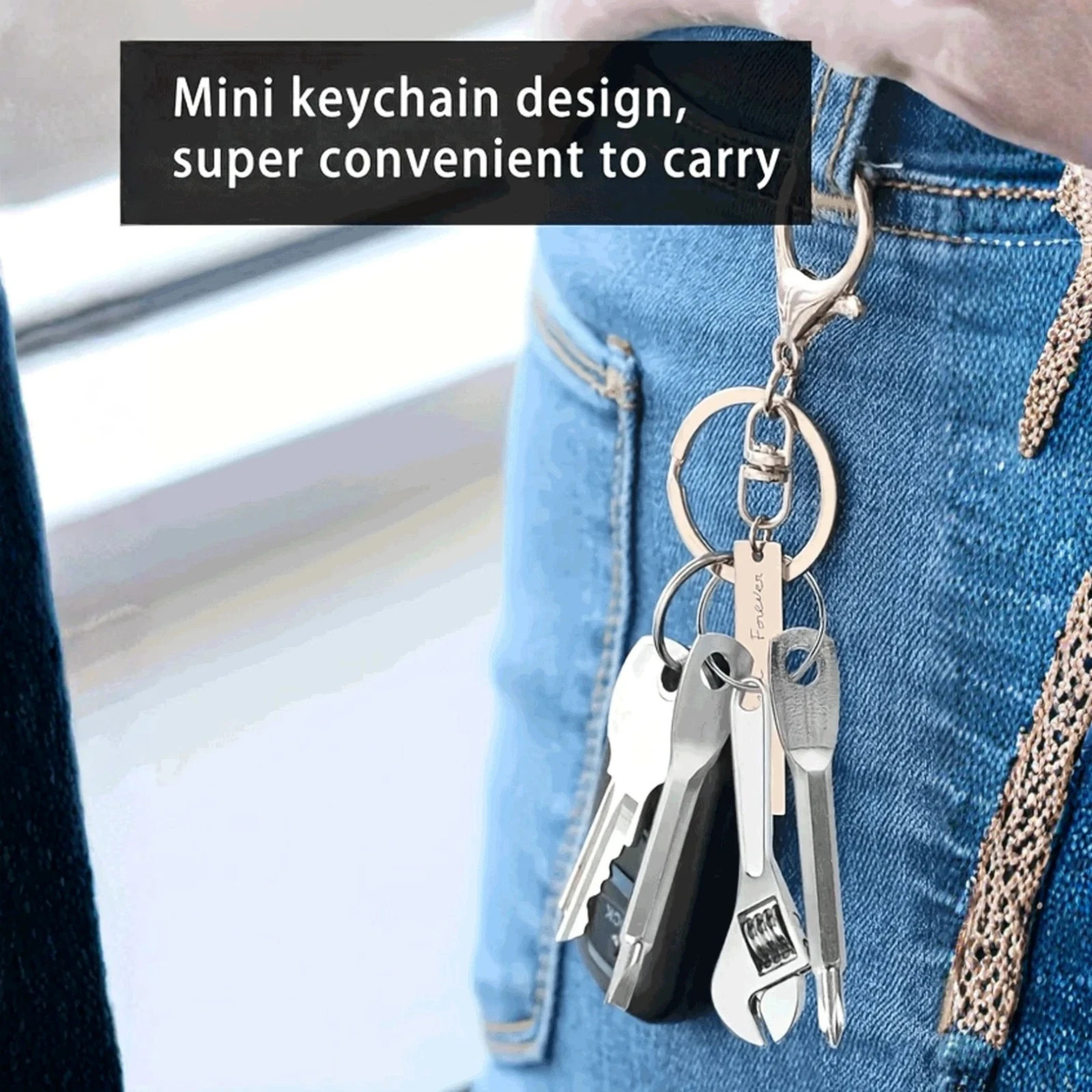 3pcs Key Ring Screwdriver EDC Tool Outdoor Pocket Mini Tool Wrench with Keychain