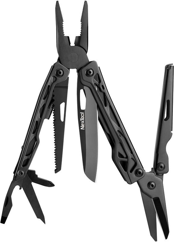 NexTool Black Knight Multi Tool 12 Varied Tools Aluminum Handles – NE20151