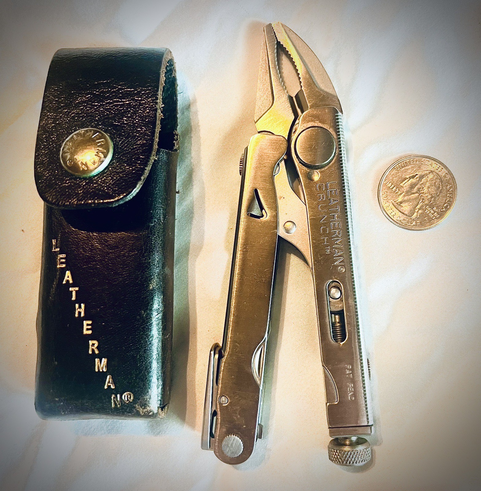Leatherman Crunch Multi-Tool PAT PEND 12/99 W/ Original Leather Sheath RARE USA