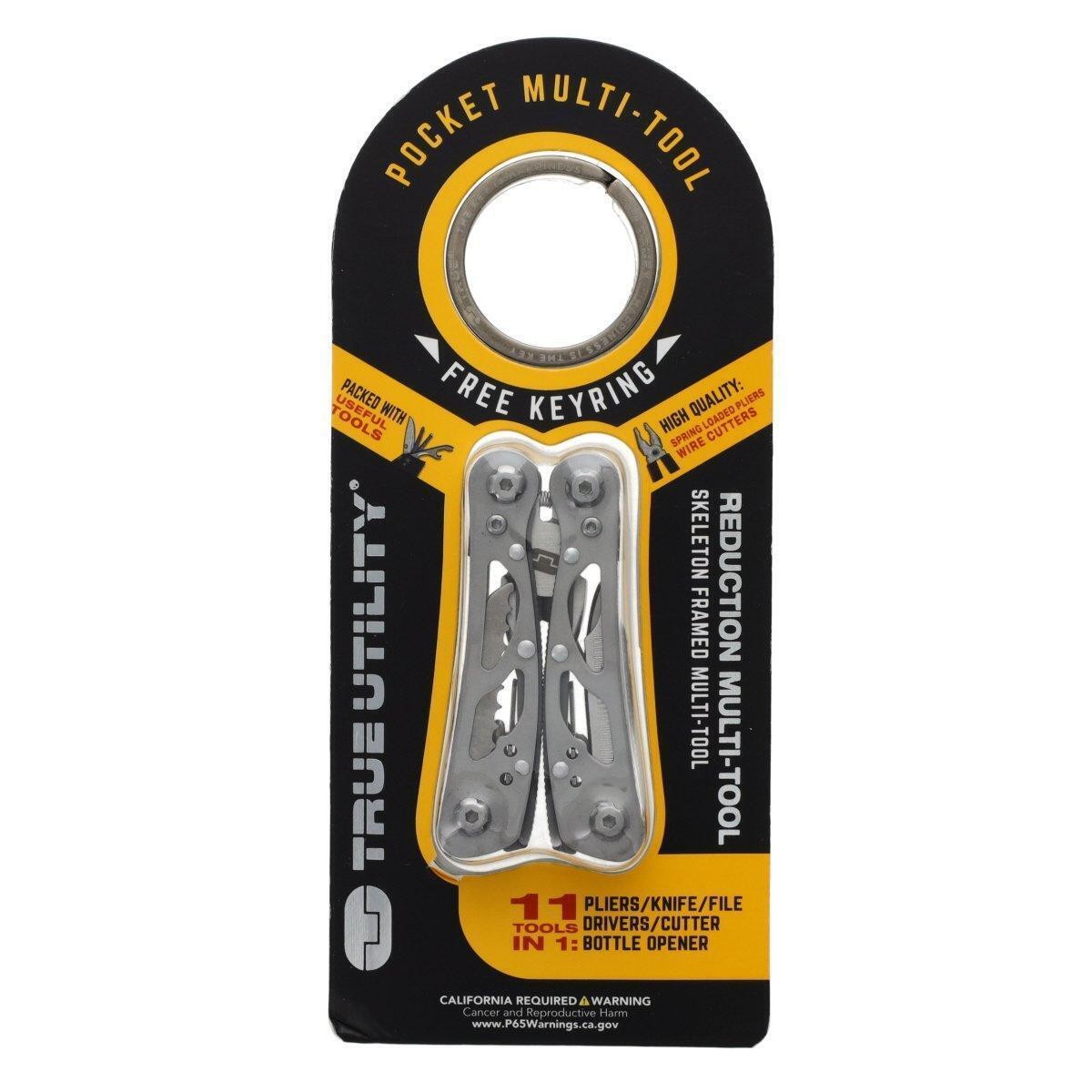 True Utility Reduction Multi-Tool 11-in-1 Spring Pliers Serrated Straight File