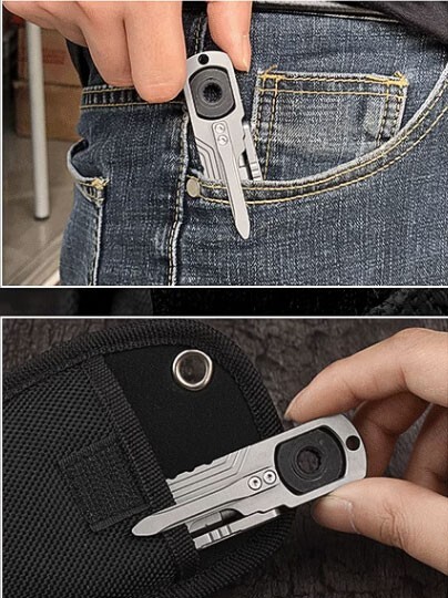 Hot Titanium Alloy Pocket Pry Bar Crowbar Opener Outdoor Camping Multi EDC Tools