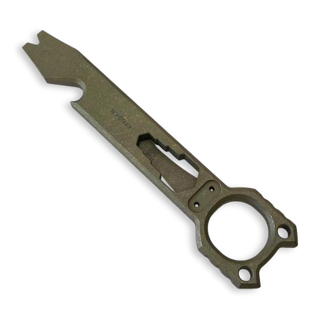 YJGDCN RIHE PioneerEDC PRY Bar TOOL TC4 TITANIUM BODY-GD122-STONEWASH