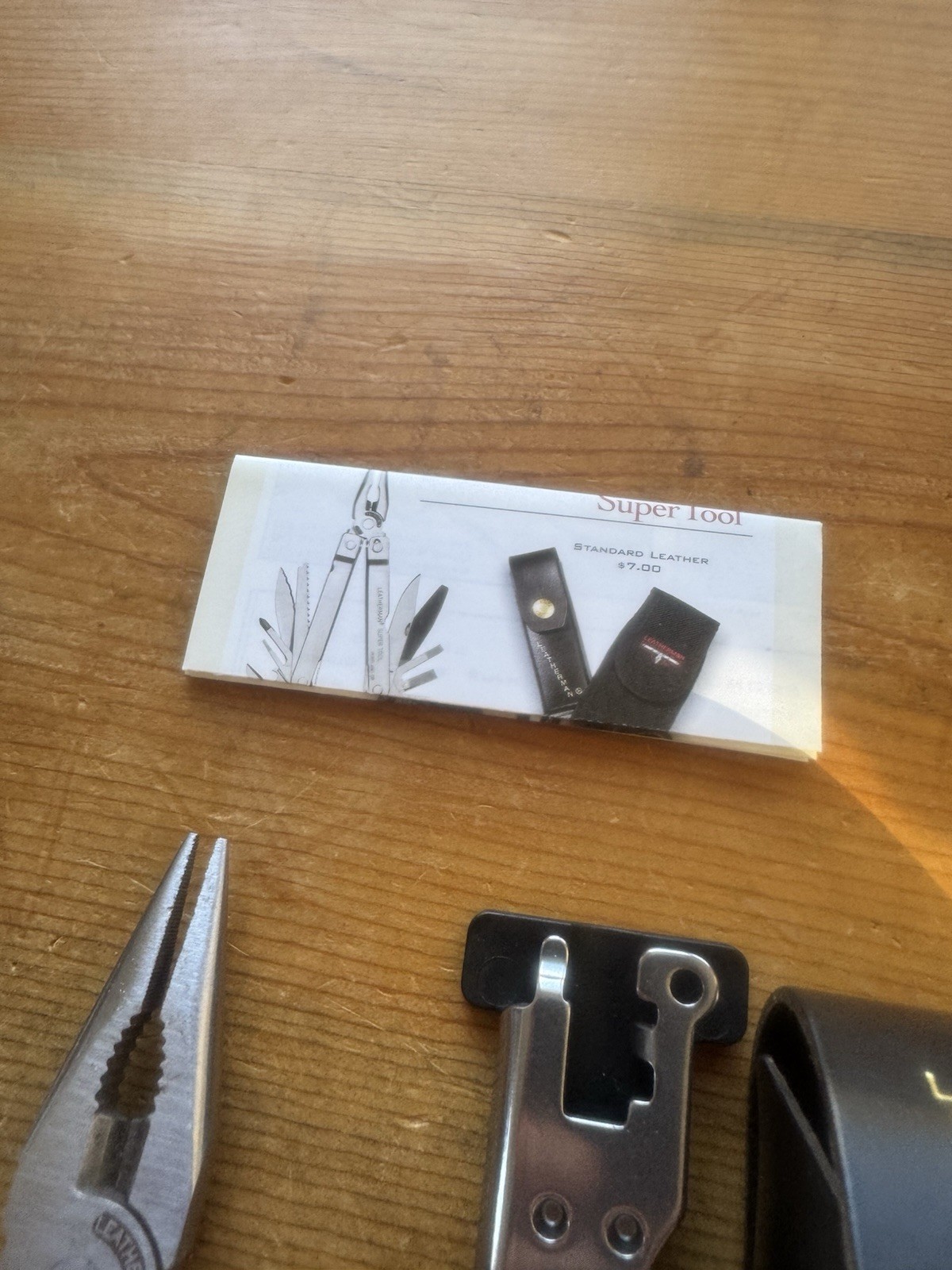 Leatherman Super Tool 200 w/ NOS Tool Adapter, Bits, Holder, Sheath