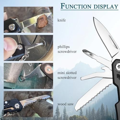 Mini Multitool Knife 12 in 1 Small Pocket Multi Tool with Knife and Pliers
