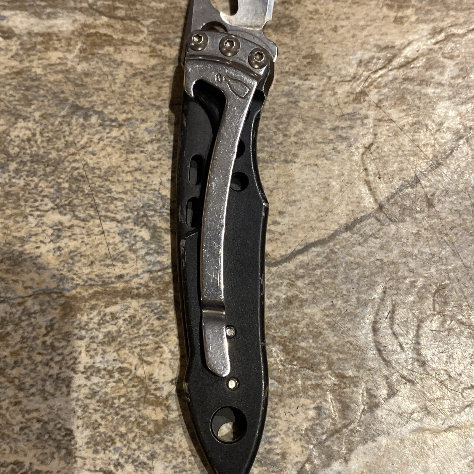 Nice! Leatherman Skeletool KB Folding Knife USA Black Handles With Bottle Opener