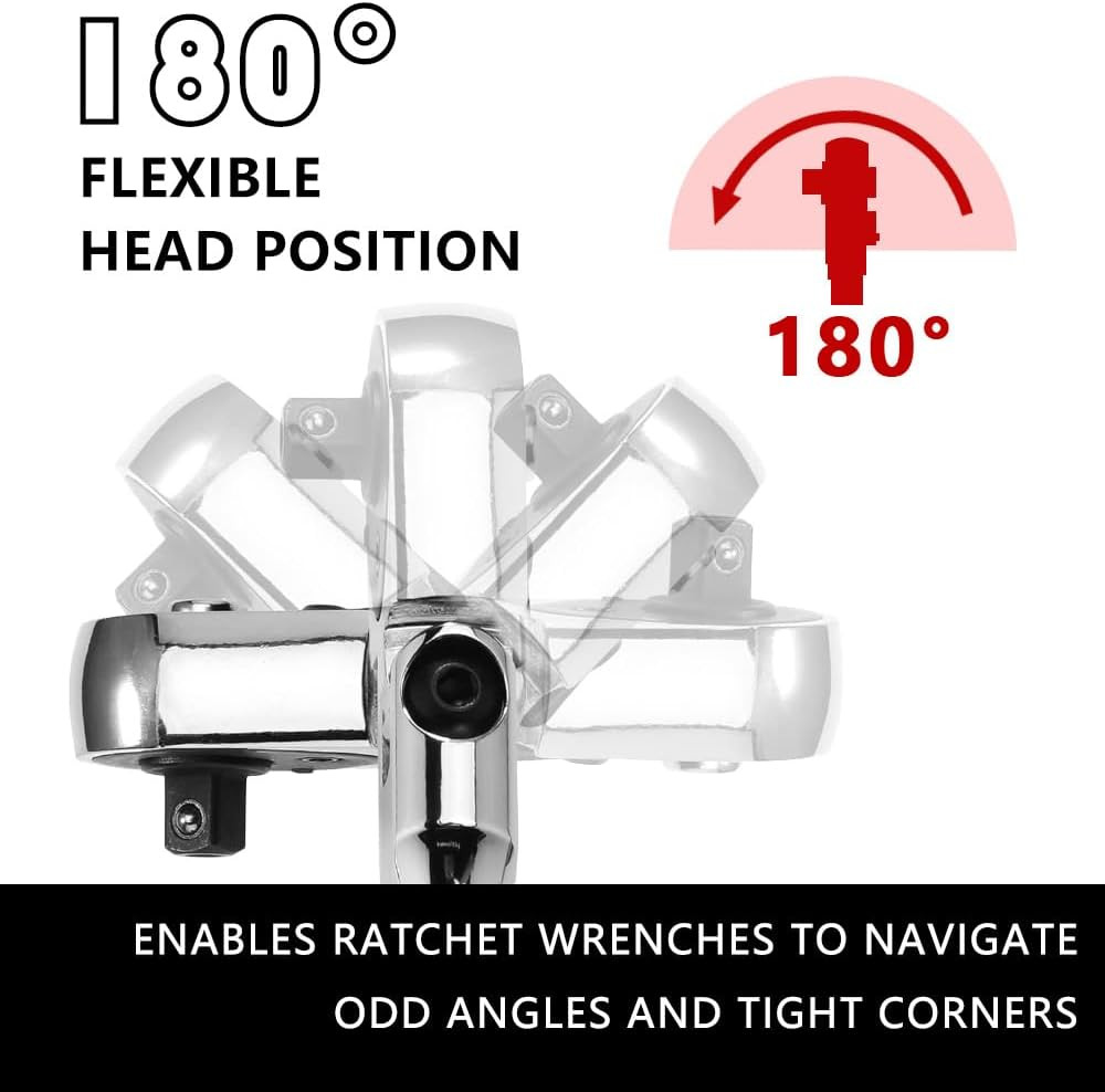 2 in 1 Flex Head Ratchet Wrench for Leatherman Accessories,1/4 Inch Mini Bits…