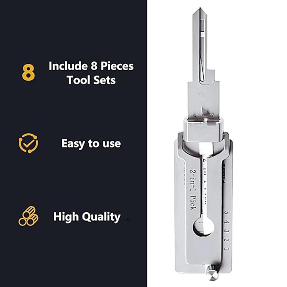 Stainless Steel Key Decoder SS001 Precision Hook O-Ring Pick Repair Hand Tool