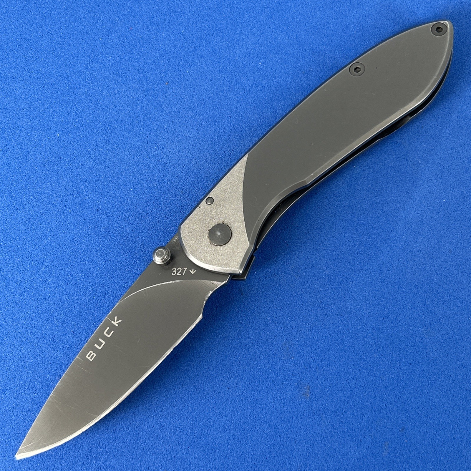 Buck 327 Nobleman Stainless STEEL Linerlock Folding Pocket KNIFE-Great condition