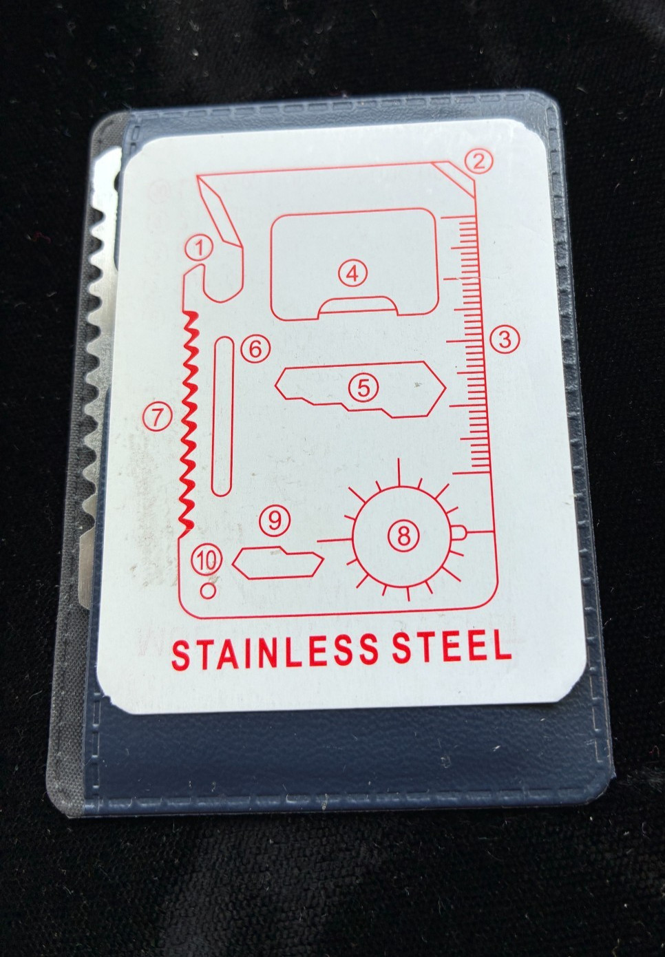 NEW Stainless Steel 10 in 1 Multi Purpose Pocket Survival Tool
