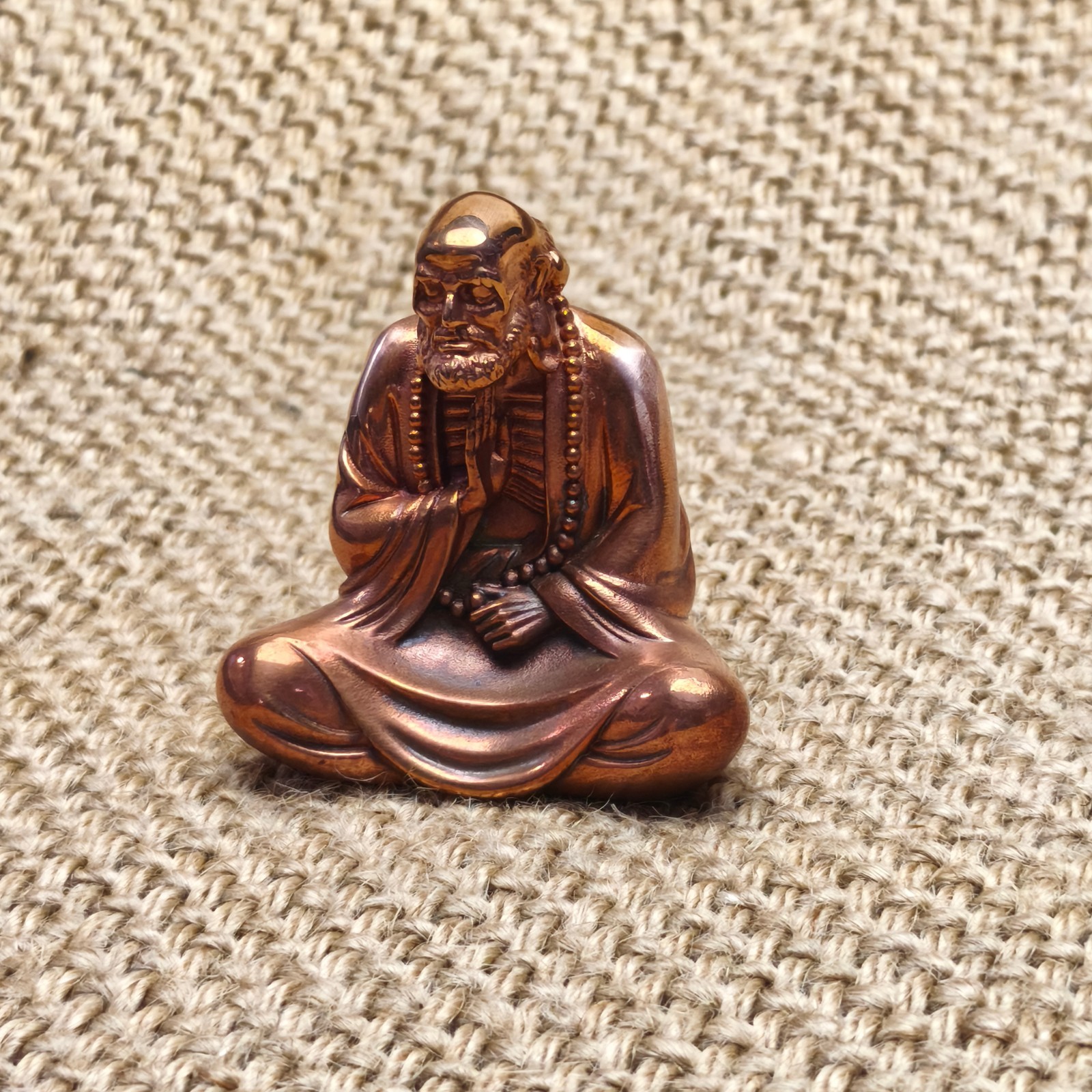 Purple copper dharma Buddhism ornament Solid handcraft statue