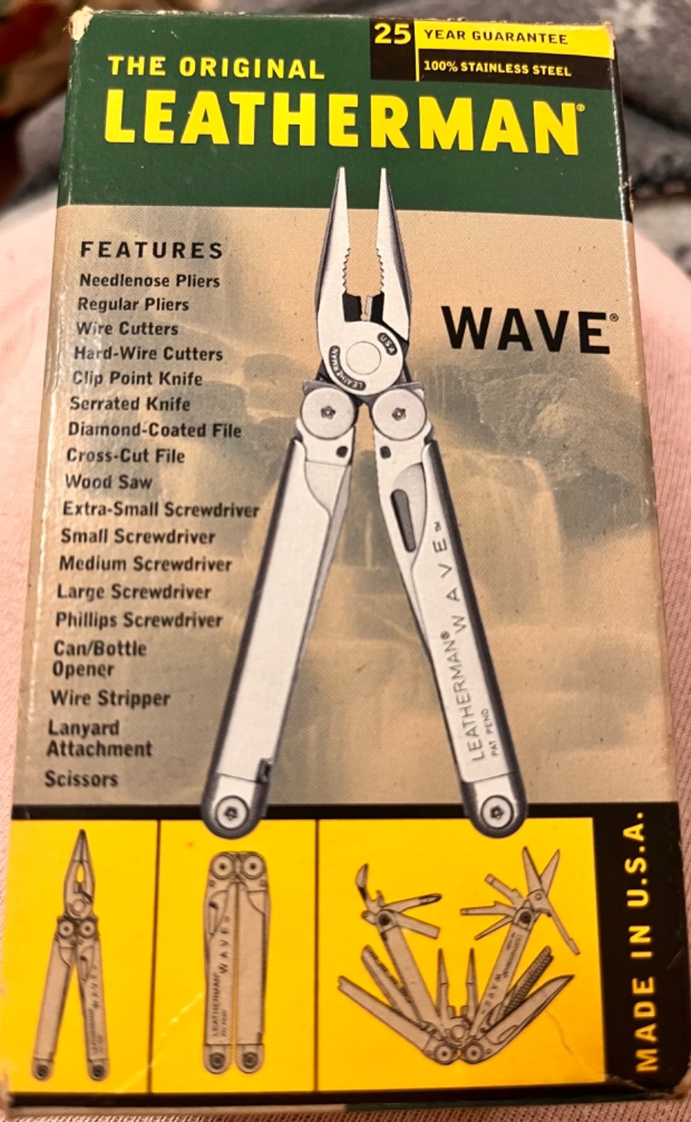 The Original Leatherman Wave Multi Tool With Leather Sheath New In Box USA 2000