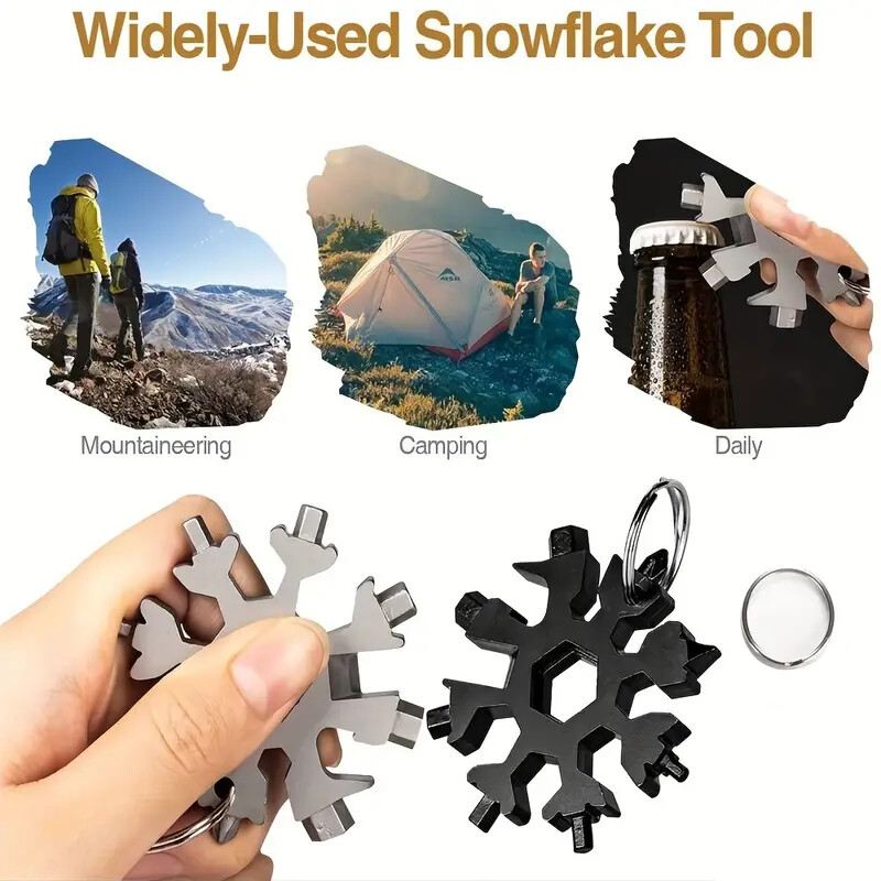 18-in-1 Snowflake Multi-Tool Stainless Steel Multitool Screwdriver Opener New