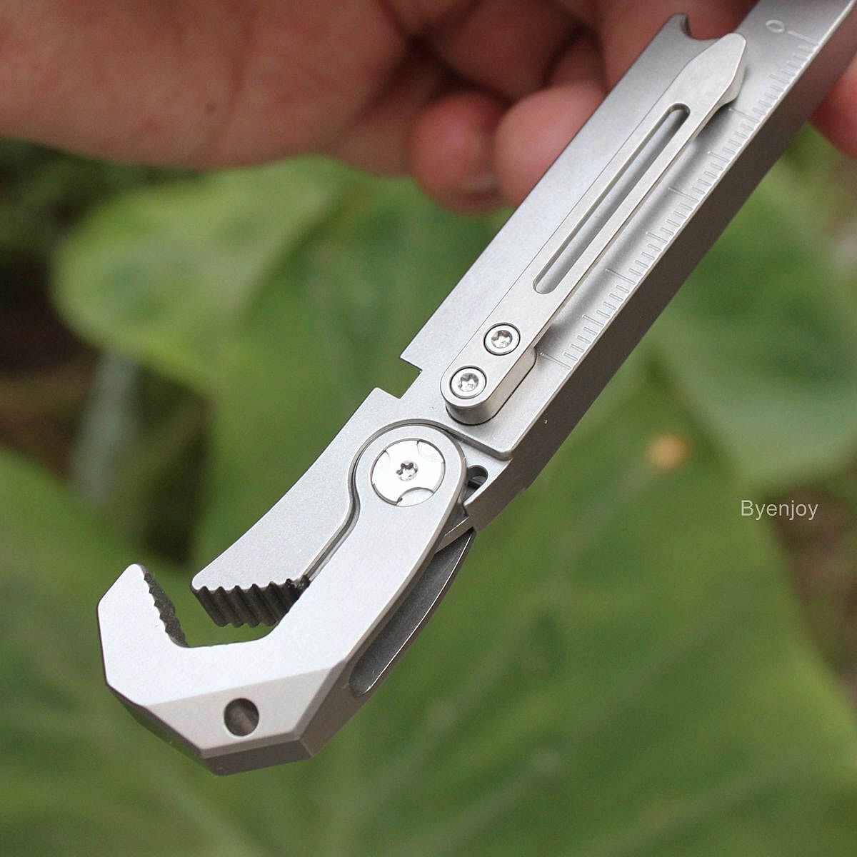 TC4 Titanium Crowbar Pry Bar Wrench Spanner EDC Tool Bottle Opener Clip Gift