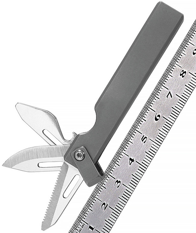 5-in-1 Pocket Safety Whistle Multi Purpose tool Outdoor Camping Folding Blade