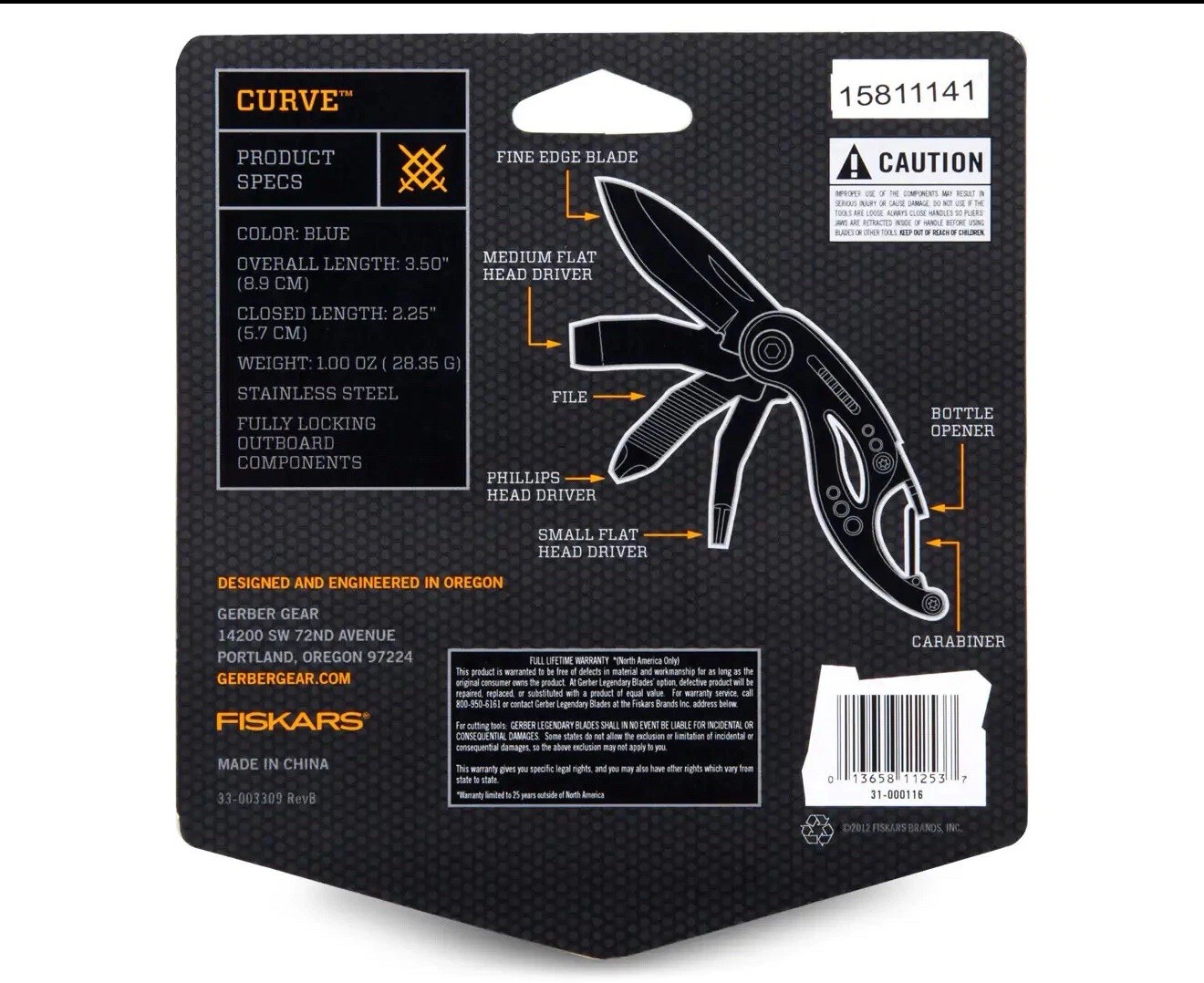 GENUINE Gerber Curve Pocket Tool – Blue