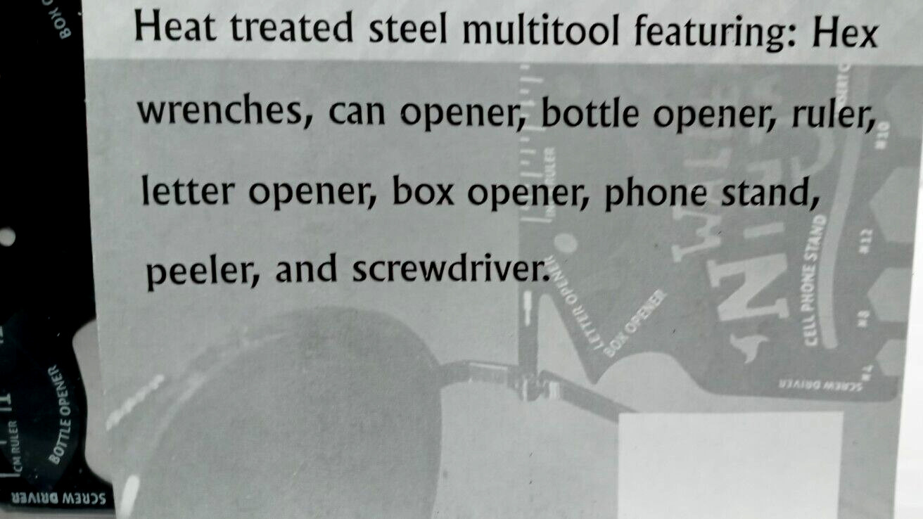 TSA APPROVED Multitool Wallet 18 in 1 Credit Card Size Black – 2 PER ORDER