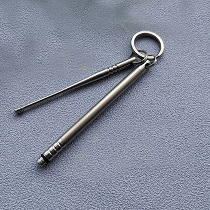 New Titanium Alloy Ear Pick + Titanium Alloy Toothpick Portable Multi Tool Gift