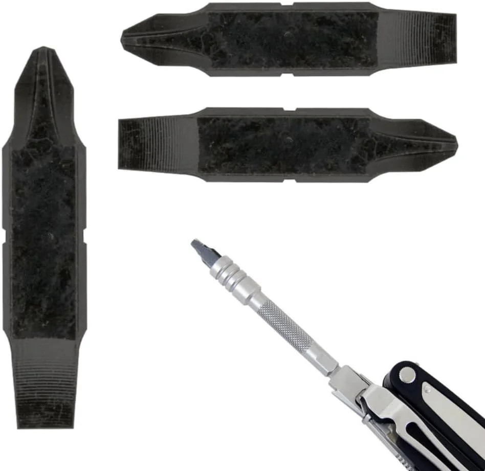 [3 Pack] Replacement Two-Sided Screwdriver Bit For Leatherman Multi-Tool – #1-#2