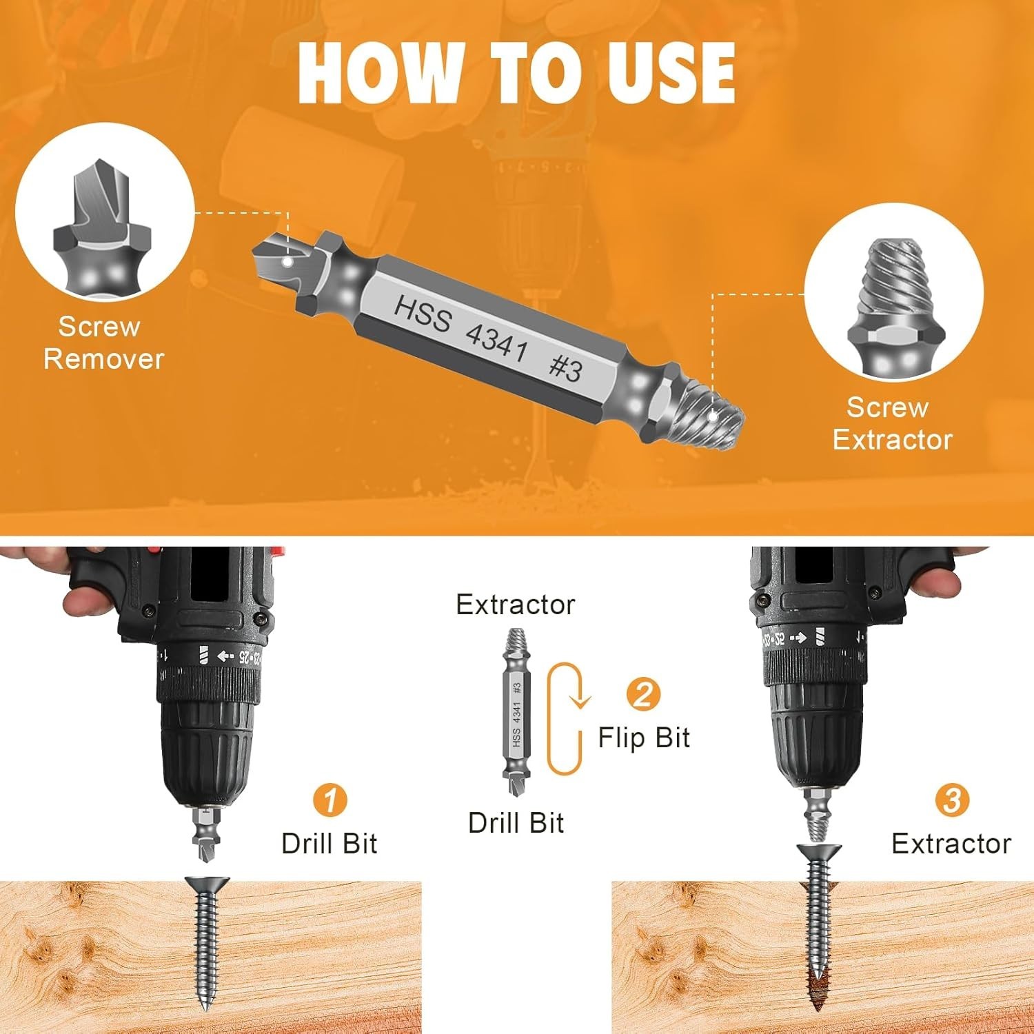 High-Speed Steel Screw Extractor Kit – Perfect for Father’s Day & Birthdays