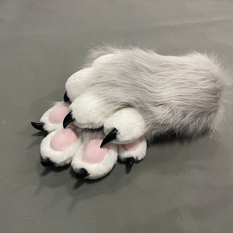 Furry Colorful Beast Claw Gloves Cat Mother Gloves Cat Claw Cute Plush