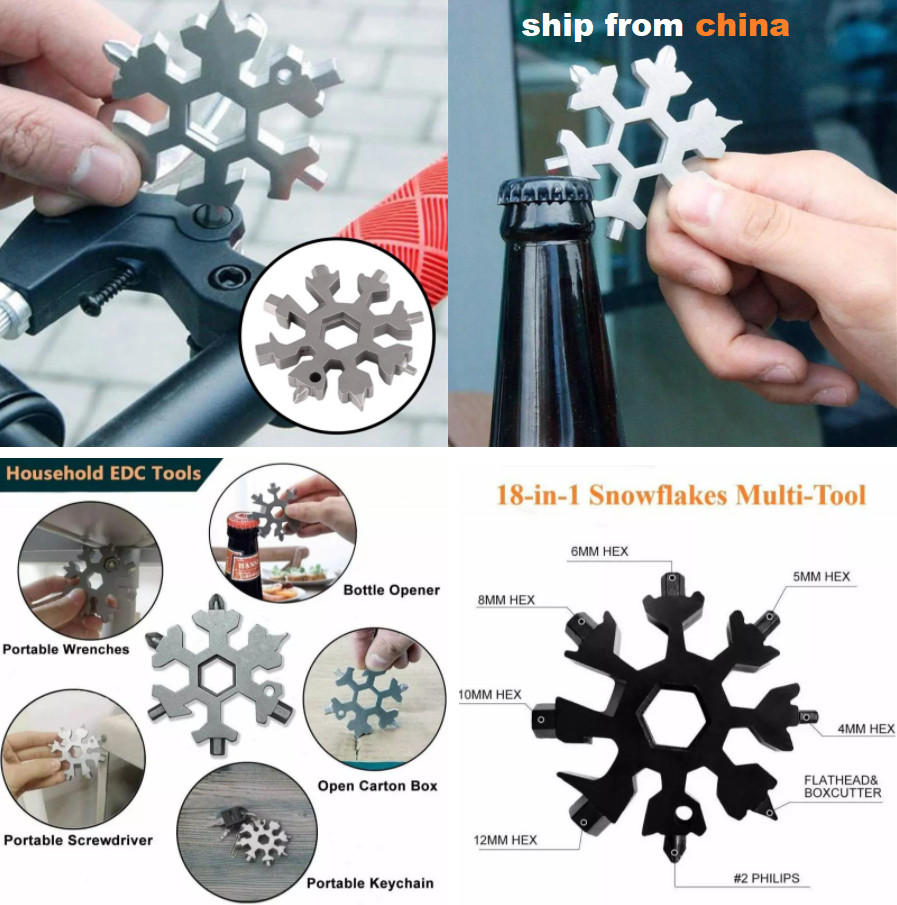 18 in1 Multi tool Pocket Bicycle Screwdriver Survival Camp opener screw bolt key
