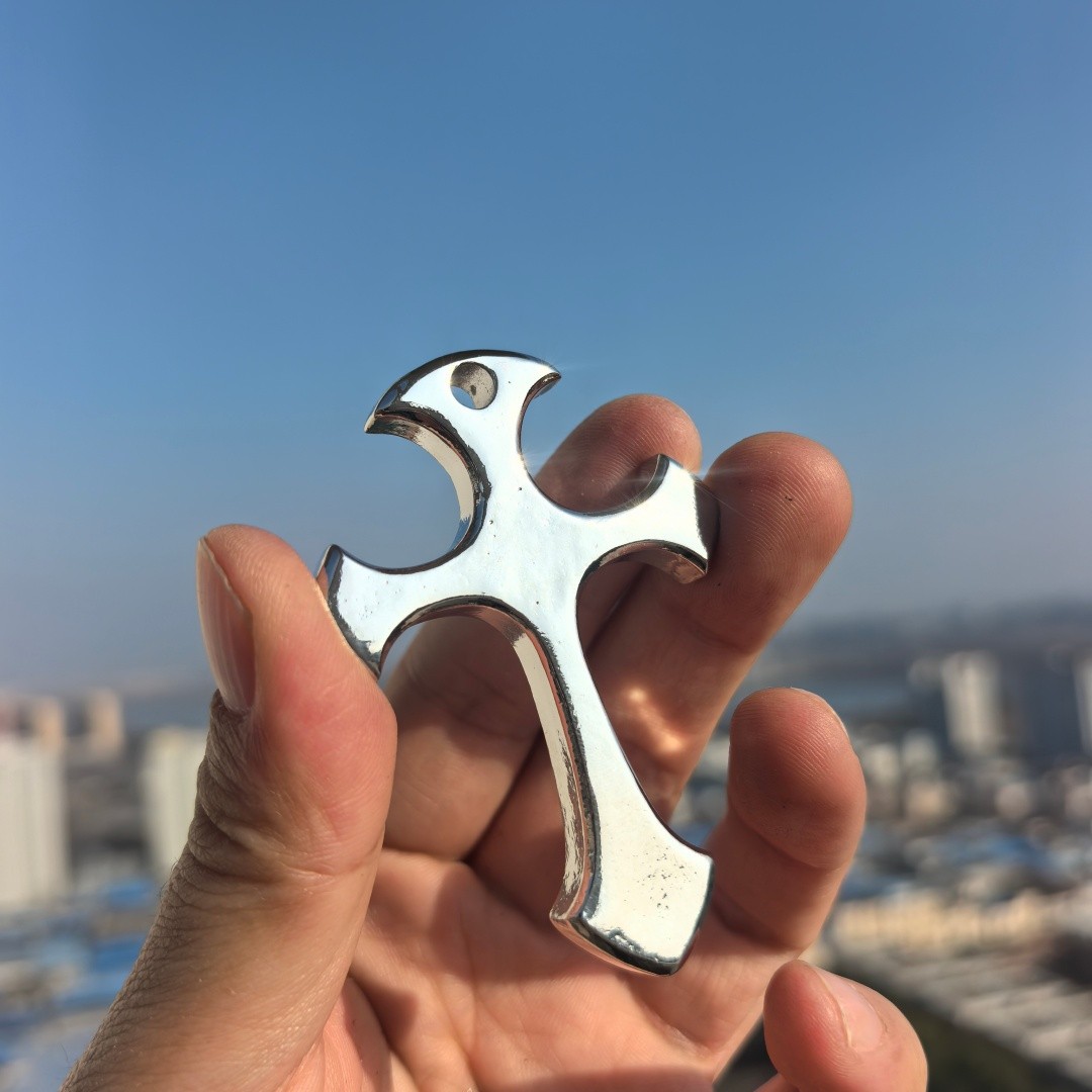 Brass Solid Cross Pendant EDC Tool – Electroplated surface – can be polished