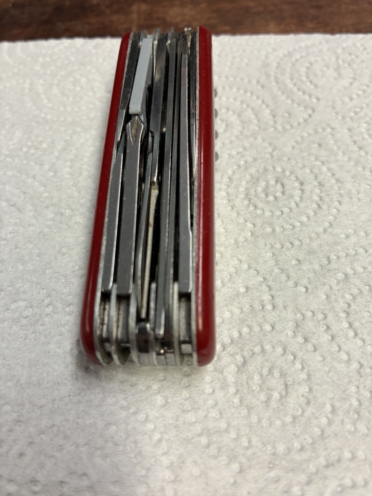 Victorinox Red Swiss Army Multi-Tool Knife Corkscrew Nail File Lanyard Ring