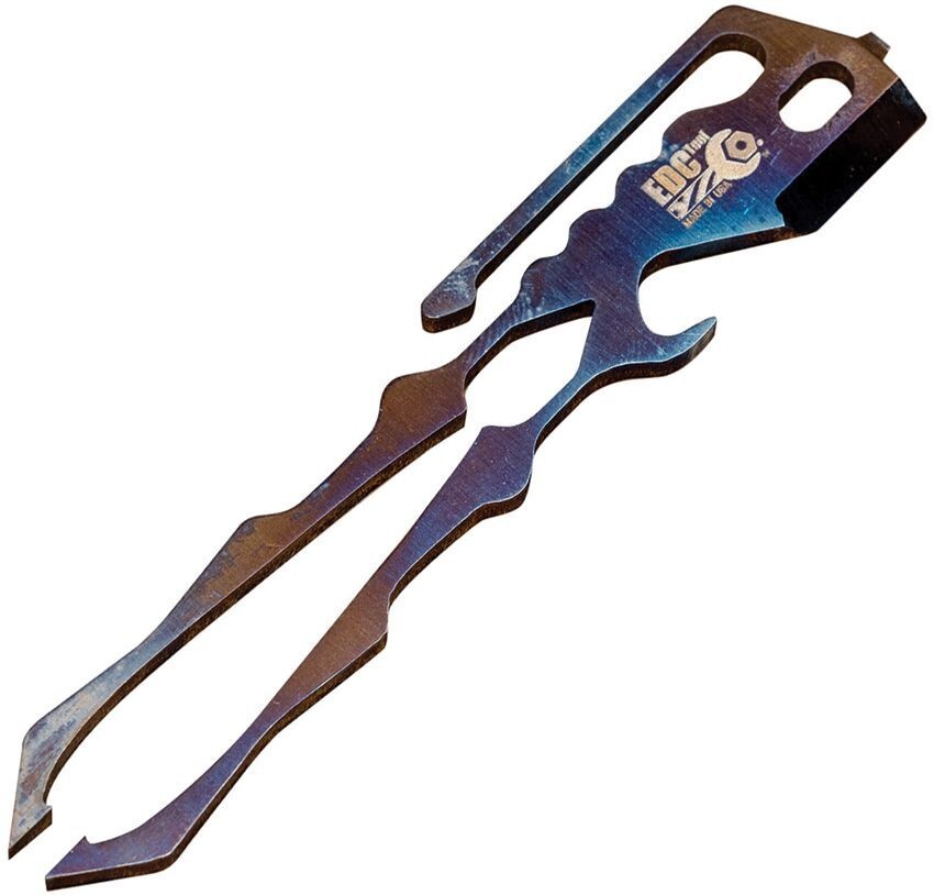 EDC Tool Co. Tweezer Multi Tool Flame Anodized Titanium Tools 4″ MADE IN USA