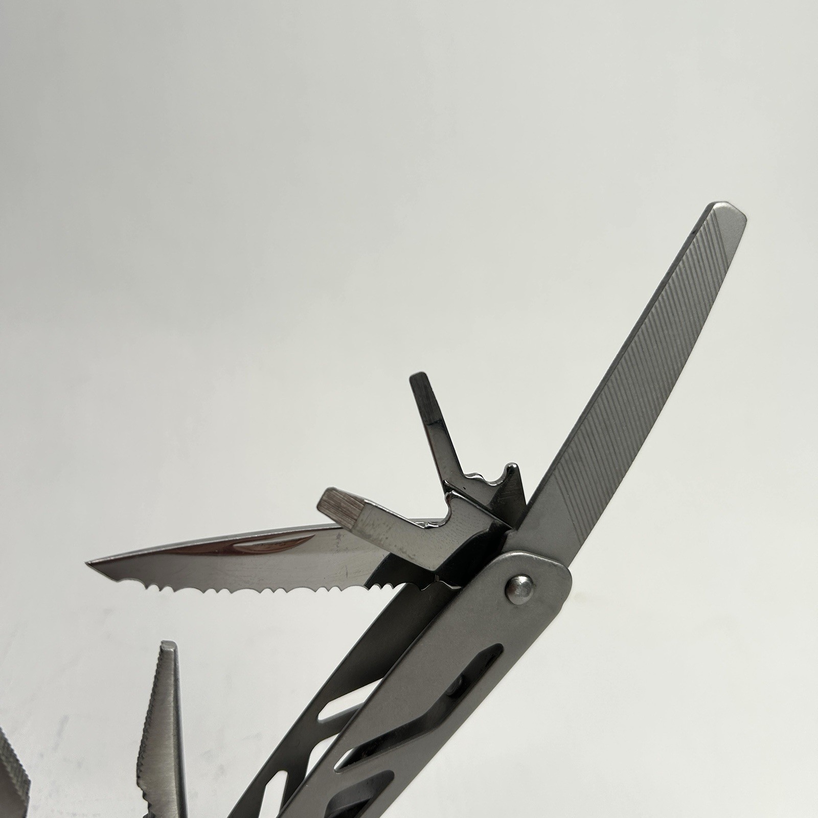 Multi-Tool, 9 Tools, Survival, Camping or Hiking Tool, Compact, Stainless Steel