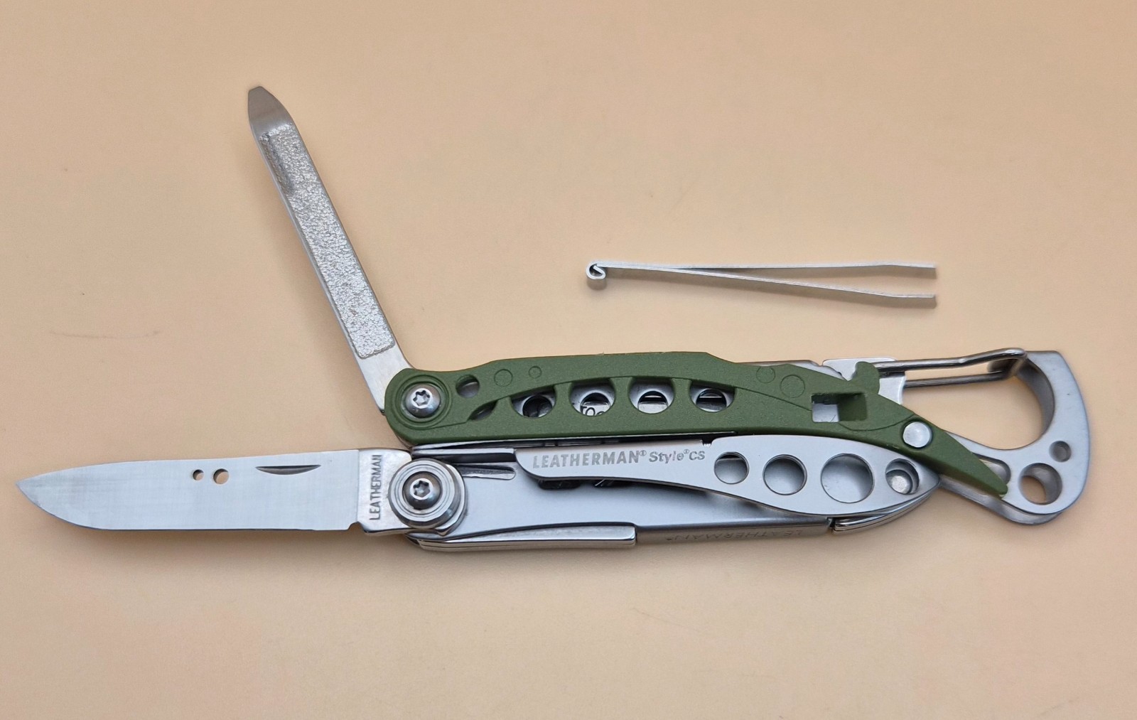 Retired Leatherman STYLE CS Green Multi-Tool Good Condition (004)