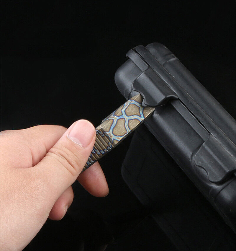EDC Titanium Alloy Tactical Multi Tool Pry Bar Crowbar Opener W/ Umbrella Rope