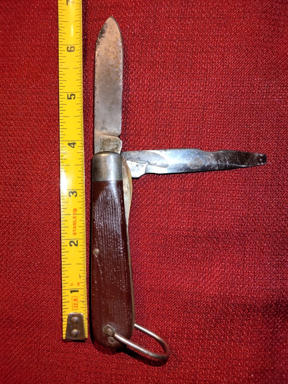 Klein Tools S-2 USA multi-tool knife & locking screwdriver, working, light rust