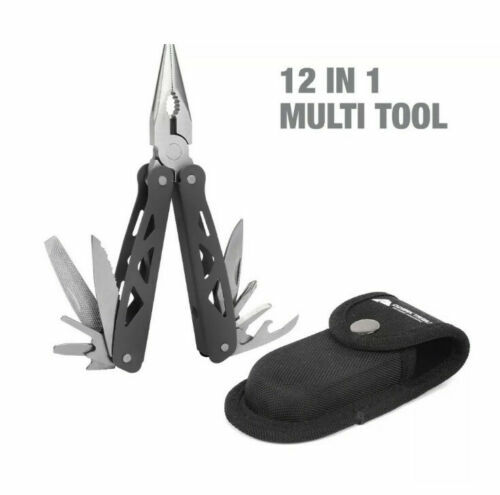 Ozark Trail 12-In-1Multi Tool Pliers,Wire Cutter,Saw, Knife W/Sheath in 3 Colors