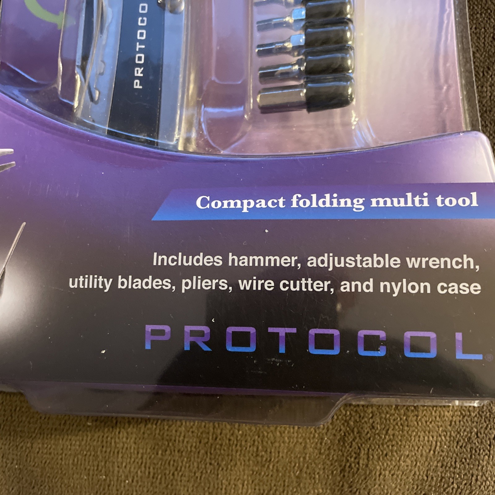Protocol Hammer & Multi Hammer Pliers Wrench Knife Screwdriver 12 PIECE BIT Set