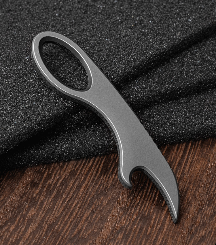 Titanium Alloy Multi Tools Crowbar Bottle Opener Portable Outdoor EDC Keychain