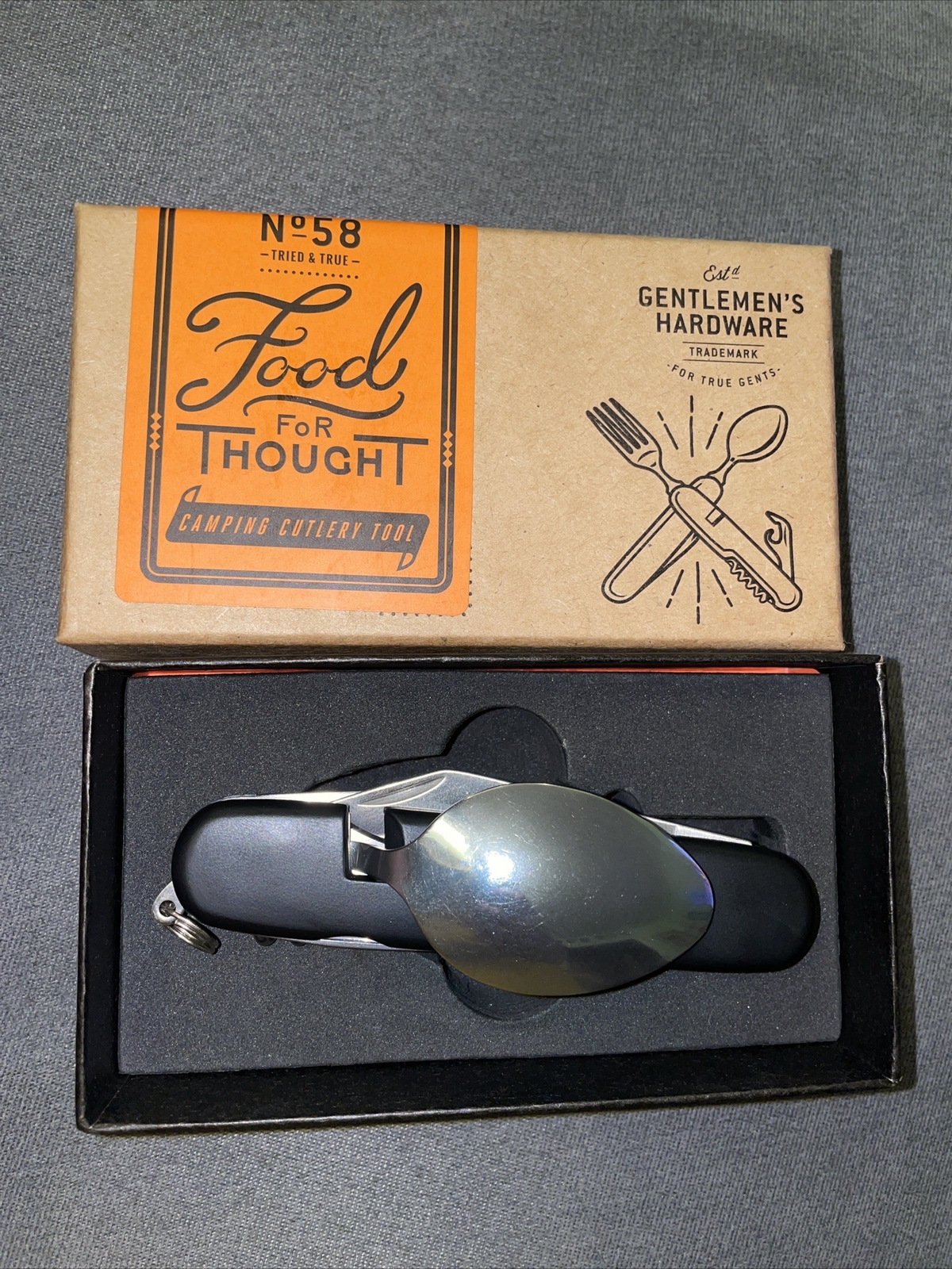 Gentlemen’s Hardware 6in1 Camping Cutlery Tool Food for Thought No 5 knife fork