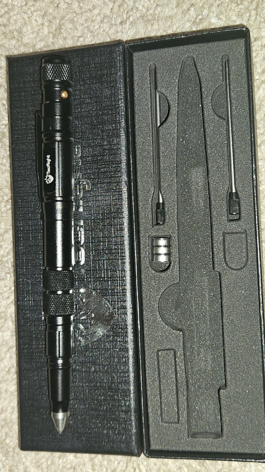 tacright Black Metal Multi-Tool Pen with Flashlight, Screwdriver, Whistle