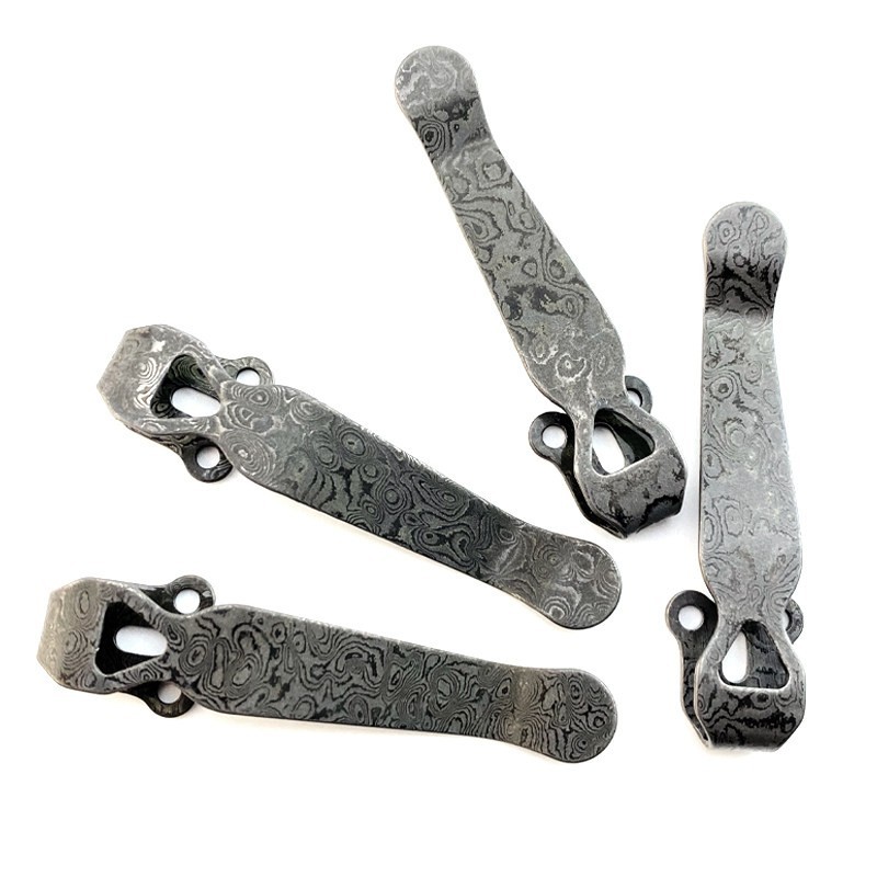 Damascus Steel Pocket Clip for Benchmade Griptilian 551 710 730 Knife